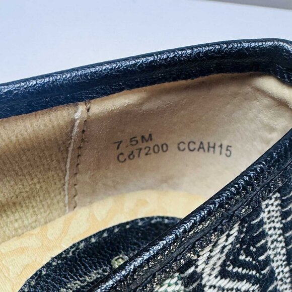 b.ø.c. Born Concept Espadrille Flats | Size 7.5M | Black & Cream Patterned Slip- - Picture 12 of 13